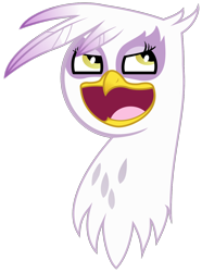 Size: 1002x1347 | Tagged: safe, artist:elcomber, derpibooru import, gilda, griffon, awesome face, simple background, solo, transparent background, vector