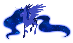 Size: 1700x1000 | Tagged: safe, artist:juliwu, princess luna, alicorn, pony, female, horn, mare, simple background, solo