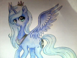 Size: 800x600 | Tagged: safe, artist:phinbella02, princess luna, alicorn, pony, s1 luna, solo, traditional art