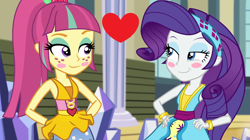 Size: 1912x1072 | Tagged: safe, edit, edited screencap, screencap, rarity, sour sweet, dance magic, equestria girls, spoiler:eqg specials, female, lesbian, shipping, sourity