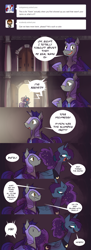 Size: 870x2386 | Tagged: safe, artist:herny, princess luna, oc, oc:kevin the nightguard, bat pony, pony, comic, luna-afterdark, night guard, tumblr