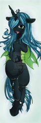 Size: 516x1548 | Tagged: safe, artist:yukandasama, queen chrysalis, changeling, changeling queen, body pillow, body pillow design, female, solo