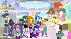 Size: 1280x718 | Tagged: safe, edit, edited screencap, editor:huntercwalls, screencap, adagio dazzle, aria blaze, flash sentry, heath burns, juniper montage, lemon zest, megan williams, paisley, sonata dusk, sour sweet, sugarcoat, sunny flare, twilight sparkle, vignette valencia, better together, dance magic, eqg summertime shorts, equestria girls, good vibes, mirror magic, rollercoaster of friendship, spoiler:eqg specials, antagonist, canterlot mall, chapter image, crystal prep shadowbolts, fanfic, fanfic art, fanfic cover, selfie, the dazzlings