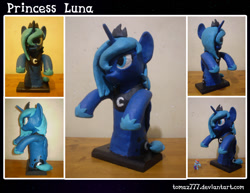 Size: 1400x1080 | Tagged: safe, artist:tomazii7, princess luna, alicorn, pony, craft, s1 luna, sculpture