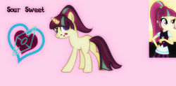 Size: 1024x502 | Tagged: safe, artist:pastel-pony-artist, sour sweet, equestria girls, equestria girls ponified, ponified
