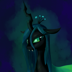 Size: 900x900 | Tagged: safe, artist:senx, queen chrysalis, changeling, changeling queen, female, solo