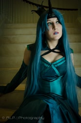 Size: 1325x2000 | Tagged: safe, artist:10thmuse, queen chrysalis, human, cosplay, irl, irl human, photo, solo