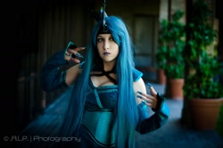 Size: 2000x1325 | Tagged: safe, artist:10thmuse, artist:alp-photography, queen chrysalis, human, cosplay, irl, irl human, photo, solo