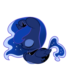 Size: 300x300 | Tagged: safe, artist:miikanism, princess luna, alicorn, pony, simple background, sleeping, solo