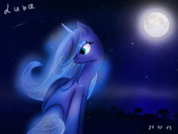 Size: 1024x770 | Tagged: safe, artist:katedoof, princess luna, alicorn, pony, female, horn, mare, simple background, solo