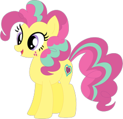 Size: 1024x991 | Tagged: safe, artist:ra1nb0wk1tty, derpibooru import, pinkie pie, sour sweet, earth pony, pony, female, mare, recolor, simple background, solo, transparent background