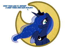 Size: 1313x865 | Tagged: safe, artist:feather, princess luna, alicorn, pony, female, horn, mane, mare, solo