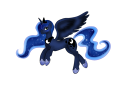 Size: 1280x931 | Tagged: safe, artist:sinderlocke, princess luna, alicorn, pony, female, horn, mare, simple background, solo