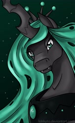 Size: 2975x4900 | Tagged: safe, artist:lokkyta, queen chrysalis, changeling, changeling queen, female, solo