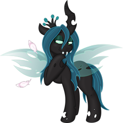 Size: 5000x5004 | Tagged: safe, artist:joey darkmeat, artist:spier17, queen chrysalis, changeling, changeling queen, absurd resolution, female, implied vore, solo