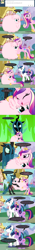 Size: 650x4625 | Tagged: safe, artist:mixermike622, princess cadance, queen chrysalis, shining armor, twilight sparkle, twilight sparkle (alicorn), oc, oc:fluffle puff, alicorn, changeling, changeling queen, pony, unicorn, tumblr, tumblr:ask fluffle puff