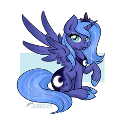 Size: 550x550 | Tagged: safe, artist:junkyardgypsy, princess luna, alicorn, pony, female, horn, mare, s1 luna, solo