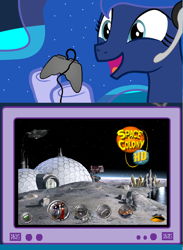 Size: 564x769 | Tagged: safe, princess luna, alicorn, pony, exploitable meme, gamer luna, meme, obligatory pony, space colony, tv meme