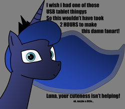 Size: 1661x1453 | Tagged: safe, princess luna, alicorn, pony, cute, female, horn, mare, simple background, solo