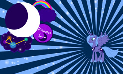 Size: 2000x1200 | Tagged: safe, artist:evilarticfox, princess luna, alicorn, pony, s1 luna, solo, wallpaper