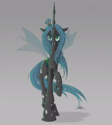 Size: 2000x2222 | Tagged: safe, artist:ncmares, queen chrysalis, changeling, changeling queen, female, looking at you, solo