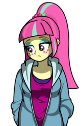 Size: 431x648 | Tagged: safe, artist:rosemile mulberry, sour sweet, equestria girls, friendship games, clothes, female, freckles, sad, simple background, solo, white background