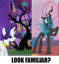 Size: 603x645 | Tagged: safe, queen chrysalis, changeling, changeling queen, season 4, female, green eyes, horn, solo, speculation