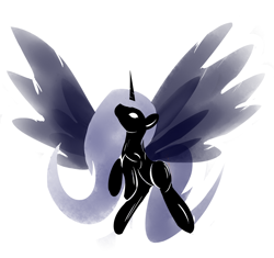 Size: 1024x961 | Tagged: safe, artist:madacon, princess luna, alicorn, pony, female, horn, mare, simple background, solo, white background