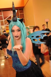 Size: 2848x4288 | Tagged: artist needed, safe, queen chrysalis, human, convention, cosplay, irl, irl human, photo, saboten