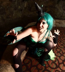 Size: 853x935 | Tagged: safe, artist:lochlan o'neil, queen chrysalis, human, cosplay, irl, irl human, photo, solo