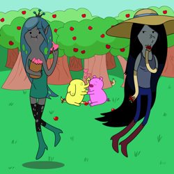 Size: 894x894 | Tagged: safe, artist:bajanic, queen chrysalis, changeling, changeling queen, adventure time, crossover, marceline