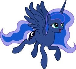 Size: 6644x6000 | Tagged: dead source, safe, artist:fehlung, artist:kp-shadowsquirrel, princess luna, alicorn, pony, absurd resolution, flying, simple background, solo