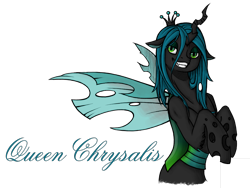 Size: 1024x768 | Tagged: dead source, safe, artist:kapu-official, queen chrysalis, changeling, changeling queen, fangs, female, solo