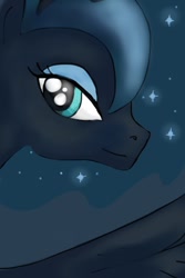 Size: 400x600 | Tagged: safe, artist:annoibat, princess luna, alicorn, pony, female, horn, mare, simple background, solo