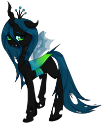 Size: 735x880 | Tagged: safe, artist:soullessteddybear, queen chrysalis, changeling, changeling queen, female, solo