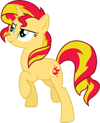 Size: 5304x6500 | Tagged: safe, artist:theshadowstone, sunset shimmer, pony, absurd resolution, simple background, solo, transparent background, vector