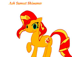 Size: 1000x800 | Tagged: artist needed, source needed, useless source url, safe, sunset shimmer, pony, ask, looking at you, solo, sunset answers, tumblr