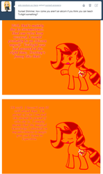 Size: 837x1400 | Tagged: artist needed, source needed, useless source url, safe, sunset shimmer, twilight sparkle, pony, magic, sunset answers, text