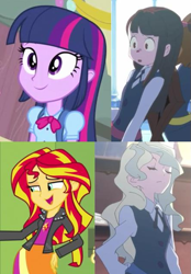 Size: 443x638 | Tagged: dead source, safe, screencap, sunset shimmer, twilight sparkle, equestria girls, equestria girls (movie), akko kagari, comparison, diana cavendish, little witch academia