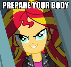 Size: 496x470 | Tagged: safe, sunset shimmer, equestria girls, equestria girls (movie), image macro, rapeface, solo