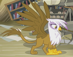 Size: 1035x812 | Tagged: safe, derpibooru import, screencap, gilda, griffon, the lost treasure of griffonstone, cropped, female, majestic, solo, spread wings