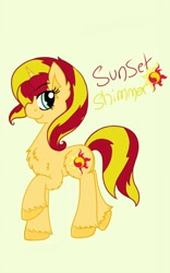 Size: 800x1280 | Tagged: safe, artist:php62, sunset shimmer, pony, unicorn, chest fluff, fluffy, my little pony, solo