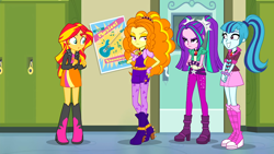 Size: 1920x1080 | Tagged: safe, screencap, adagio dazzle, aria blaze, sonata dusk, sunset shimmer, equestria girls, rainbow rocks, the dazzlings