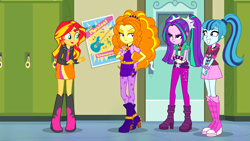 Size: 1920x1080 | Tagged: safe, screencap, adagio dazzle, aria blaze, sonata dusk, sunset shimmer, equestria girls, rainbow rocks, the dazzlings