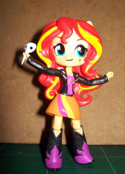 Size: 613x850 | Tagged: safe, sunset shimmer, equestria girls, clothes, crossover, doll, equestria girls minis, irl, jojo's bizarre adventure, mask, neon genesis evangelion, phantom blood, photo, sachiel, skirt, toy