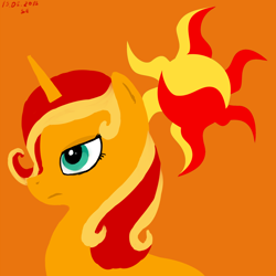 Size: 1000x1000 | Tagged: safe, artist:satu-ra, sunset shimmer, pony, cutie mark, solo