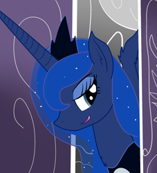 Size: 1307x1439 | Tagged: dead source, safe, artist:dazed-and-wandering, princess luna, alicorn, pony, female, horn, mare, solo