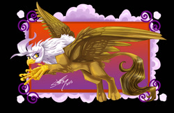 Size: 800x518 | Tagged: safe, artist:shottsy85, derpibooru import, gilda, griffon, majestic, solo