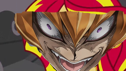 Size: 500x281 | Tagged: safe, edit, edited screencap, screencap, sunset shimmer, equestria girls, equestria girls (movie), rei shingetsu, scary bitch, solo, yu-gi-oh!