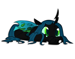 Size: 1024x800 | Tagged: dead source, safe, artist:mekhalive, queen chrysalis, changeling, changeling queen, nymph, cute, cutealis, solo